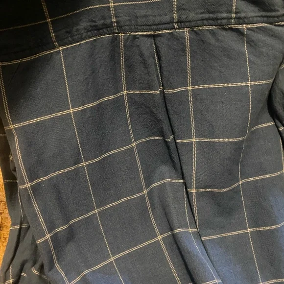 Lucky Brand Navy Checkered Button Down Shirt - Picture 5 of 5